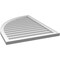 Ekena Millwork Quarter Round Top Left Surface Mount PVC Gable Vent w/ 2"W x 1-1/2"P Brickmould Frame, 28"W x 38"H GVPQL28X3802SN - alternate 5